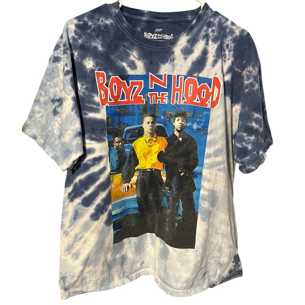 Philcos Boyz N The Hood Movie Graphic Blue Tie Dye T-Shirt Mens Large